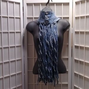 Denim Curled Choker